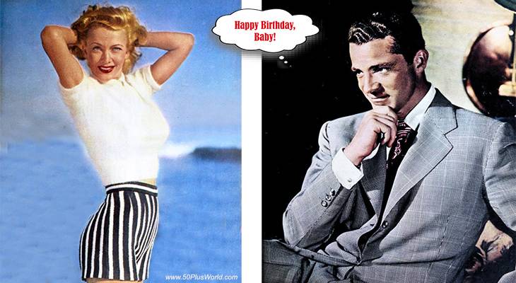january 1st birthdays, born on january 1, carole landis, american singer, actress, dana andrews, actor, movie star, films, four jills in a jeep, i wake up screaming, laura, the best years of our lives, elephant walk, road show