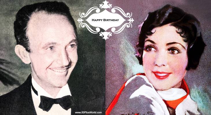 birthday wishes, happy birthday, greeting card, born july 25, famous birthdays, walter brennan, lila lee, character actor, actress, academy award, classic movies, the westerner, kentucky, my darling clementine, peoples enemy, silent films, the unholy three, blood and sand, tv shows, the real mccoys